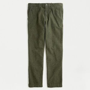 Twill J crew slim stretch green pants 32x34